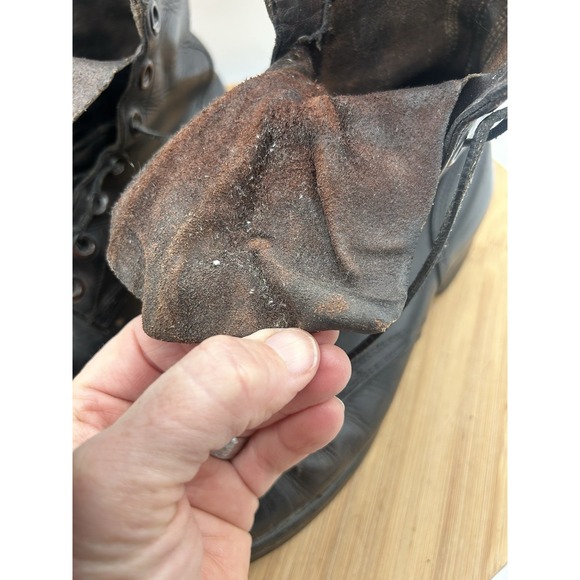 Vintage Endicott Johnson‎ Cap Toe Jumper Boots Black Size 8 With photo Of Marine - Picture 12 of 16